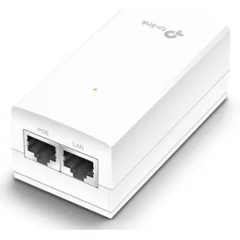 TP-Link 24V Passive PoE Adapter, Gigabit Ethernet, 10,100,1000 Mbit/s, 10/100/1000, Cat3, Cat4, Cat5, Cat5e, Cat6, White, 100 m