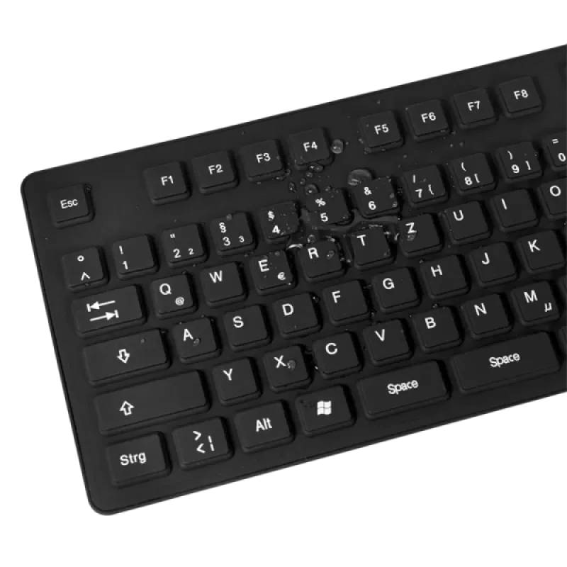 Keyboard LogiLink ID0019A Universal USB QWERTZ German Black