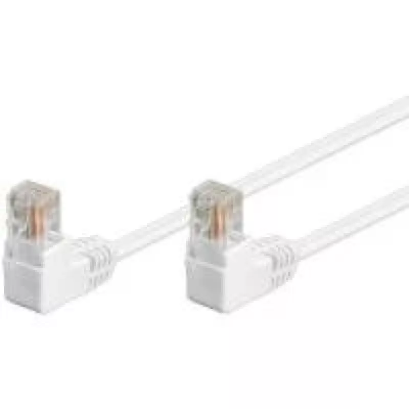 Patch Cable Goobay CAT 5e 2x 90° Angled U/UTP 1 m White