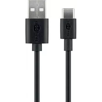Wentronic Goobay - USB Cable - USB (M) to USB-C (M) - USB2.0 - 3 a - 2,0m - Black (59122)