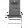 padded reclining chair, 5 positions 2000038333, camping chair Grey/Silver