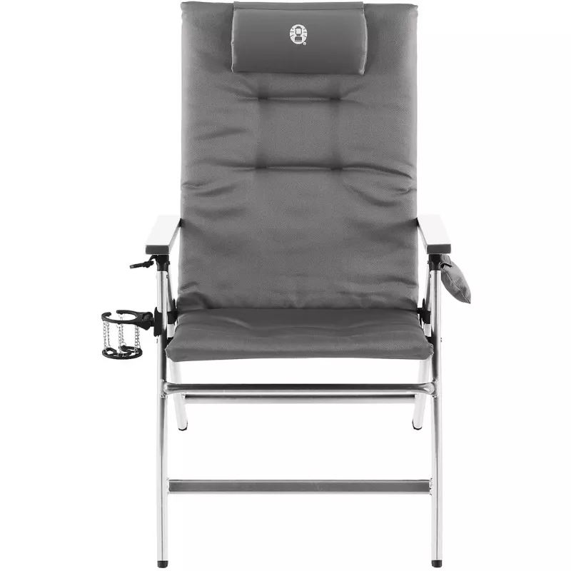 padded reclining chair, 5 positions 2000038333, camping chair Grey/Silver