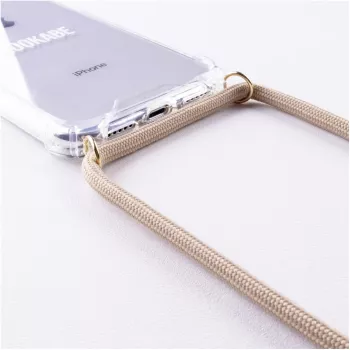 Necklace case Lookabe loo007 gold nude for iPhone 7/8 Plus — wearable phone pouch with strap