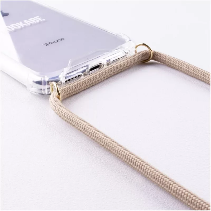 Necklace case Lookabe loo007 gold nude for iPhone 7/8 Plus — wearable phone pouch with strap