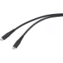 Renkforce USB-C® Cable USB4® USB-C® 1.00 m Black TPE jacket RF-6662040 - Digital/Data - 1 m (RF-6662040)