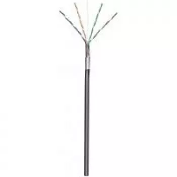 Wentronic goobay - Bulk Cable - 100,0m - Foiled Unshielded Twisted Pair (F/UTP) - CAT 5e - outdoors, Round, robust - Black (57294)