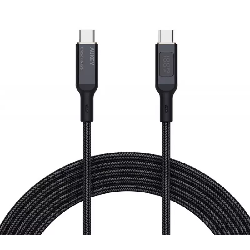 AUKEY CB-MCC102 USB Cable 1.8m USB C Black 480 Gbit/s