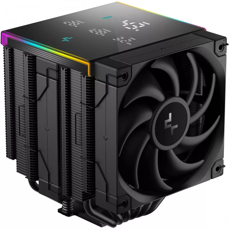 Air cooler DeepCool AK620 Digital PRO — 120 mm fan, 1750 RPM, 25 dB, 12 V, suitable for LGA1700/AM5, black