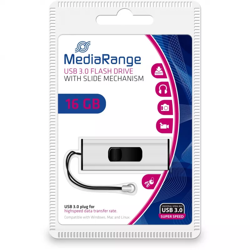 USB Flash Drive MediaRange 16GB USB Type-A Micro-USB MR915