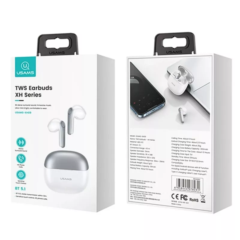 Headphones USAMS TWSXH Series Dual Mic Wireless Blue/Blue BHUXH03