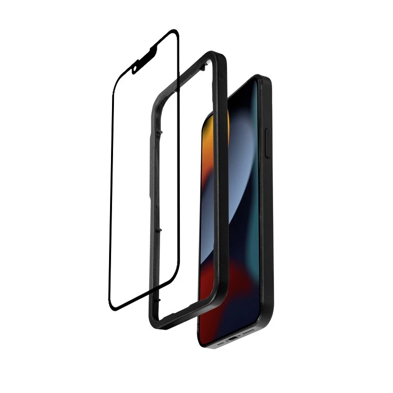Tempered glass screen protector Crong for iPhone 16e / 14 / 13 / 13 Pro — 3D full coverage