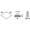 Tarpaulin High Peak 10034, grey polyester, outdoor cover and groundsheet