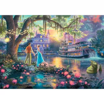 Thomas Kinkade Studios: Disney Dreams Collection - Die Prinzessin and der Frosch, Puzzle 1000 Pieces