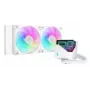 All-in-one liquid cooler DeepCool LT240 White — 240 mm radiator, 2x 120 mm PWM fans (600–2400 RPM), 41 cm tubes, for LGA1150