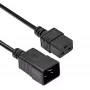 Akyga AK-UP-03 Server Power Extension Cable IEC C20 to C19, 1.8 m, Black