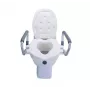 Raised toilet seat ANTAR AT51205 extension with foldable handrails, 10 cm seat height, supports up to 180 kg, width between handrails 470 mm