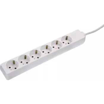 Power strip AS Schwabe 11611 White, 1 socket, compact inline design