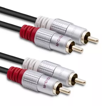 Audio Cable Qoltec 52338 2m 2xRCA Black