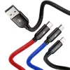 BASEUS Colorfone CAMLT-BSY01 USB cable 1.2 m USB A 3 x USB C Black, Red, Blue