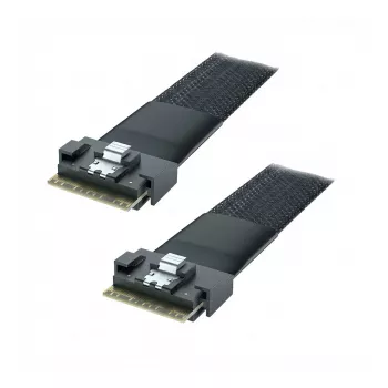 Supermicro Cable CBL-MCIO-1340M5-1 semi-flat MCIO x8 (STR) to MCIO x8 (STR) 40cm