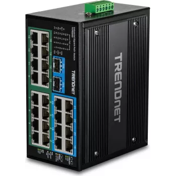 TRENDnet Industrie Switch 26Port Gbit PoE+ Metall DIN-Rail (TI-PG262)