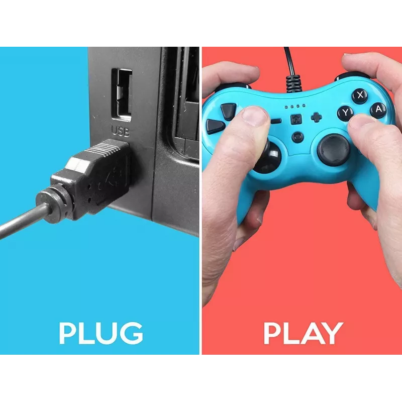 Wired controller SUBSONIC SA5488-1 Neon Blue — for Nintendo Switch, wired connection