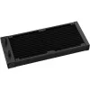 Liquid cooling kit DeepCool LQ240 — 240 mm radiator, 2×120 mm PWM fans, RGB, tube 41 cm, aluminum radiator, black