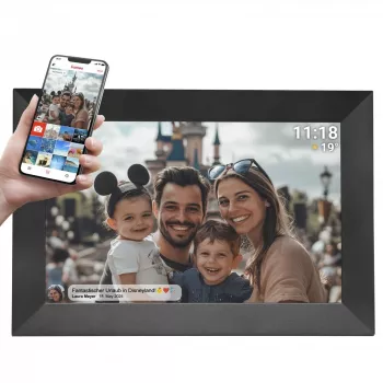 Denver PFF-1024BMK2 digital photo frame Black 25.6 cm (10.1) Touchscreen Wi-Fi