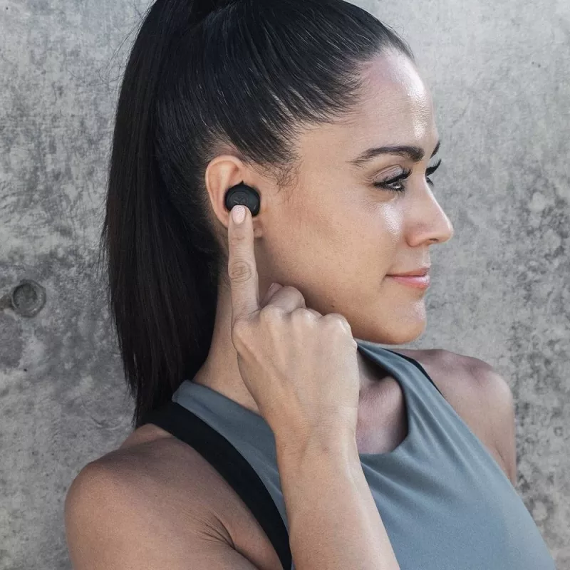 JLab JBuds Air True Headphones Wireless In-Ear USB Type-A Bluetooth Black (IEUEBJBUDSAIRRBLK82)