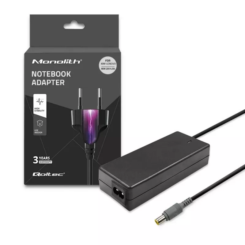 Qoltec 50093 power adapter/inverter 90 W Black
