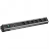 Power distribution unit Bachmann 300.012, PDU Basic, 6 AC outlets, 2U, 2 m cable, Black/Grey