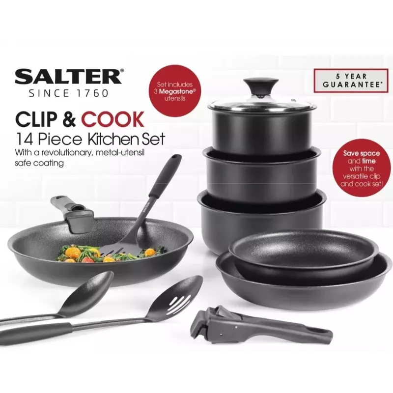 Cooking Tool Set Salter BW12055IS 14-piece stainless steel kitchen utensils