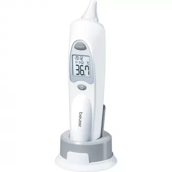 Contact ear thermometer Beurer FT58 — white, contact measurement, memory, °C/°F, AAA battery