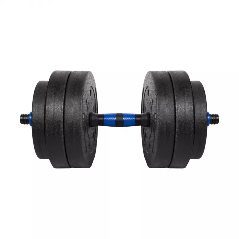 REBEL ACTIVE Adjustable bituminous dumbbell with connector 1x20kg