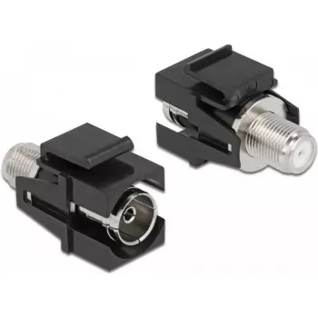 Keystone Module IEC female to F female black DeLOCK 86855