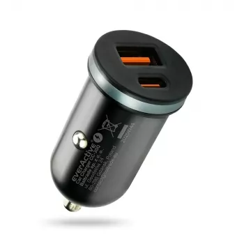 Car charger everActive CC-30Q QC3.0 35W — 1x USB-A, 1x USB-C, quick charge