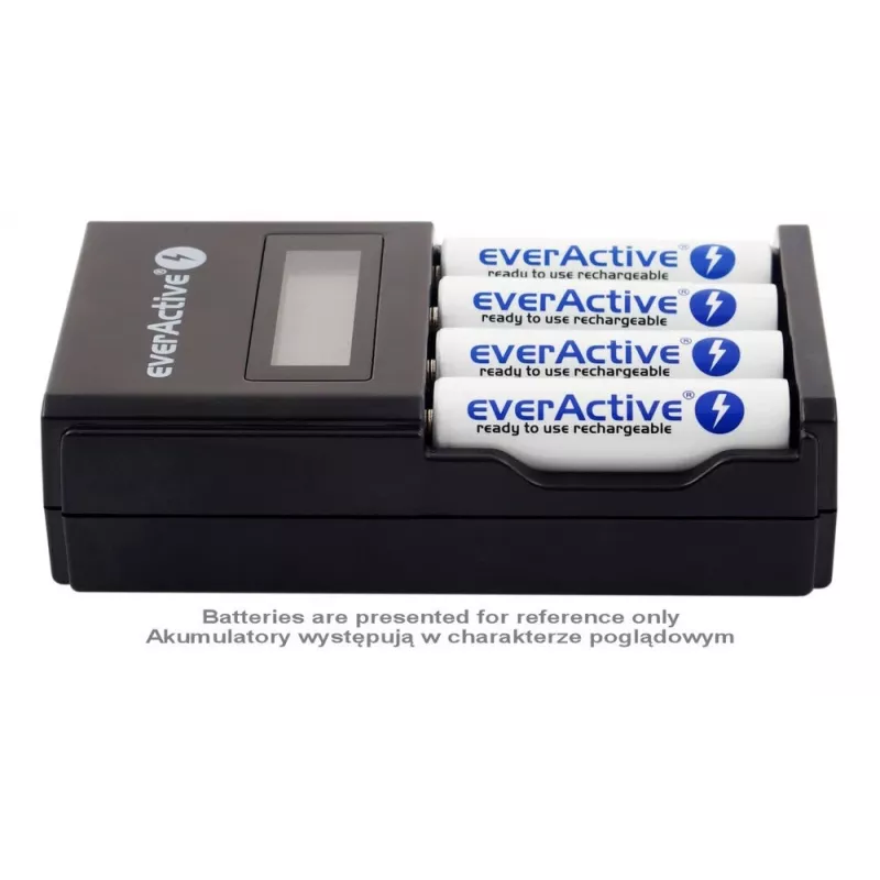 Battery charger everActive NC450B — 4‑cell AAA charger, 110/230V AC, black
