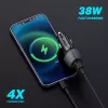 Car Charger Tellur FCC10 38W 6A PD20W QC3.0 — USB-C and USB-A vehicle power adapter