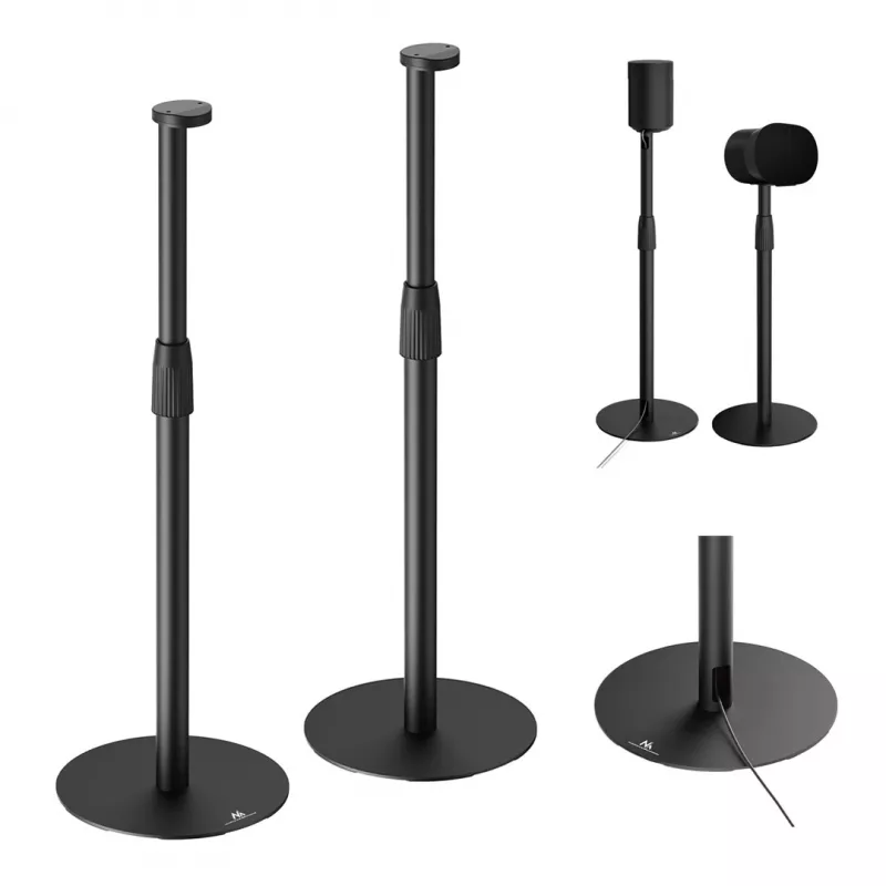 Floor stand MACLEAN MC-496 for Sonos Era 100 and 300, adjustable height 682–1068 mm