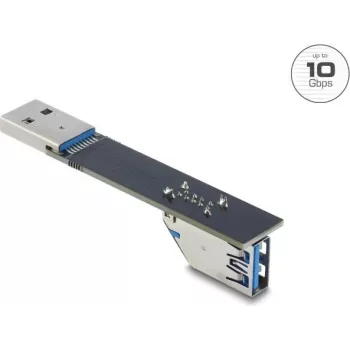 USB Type-A gender changer adapter DELOCK 67422, Type-A to Type-A, black