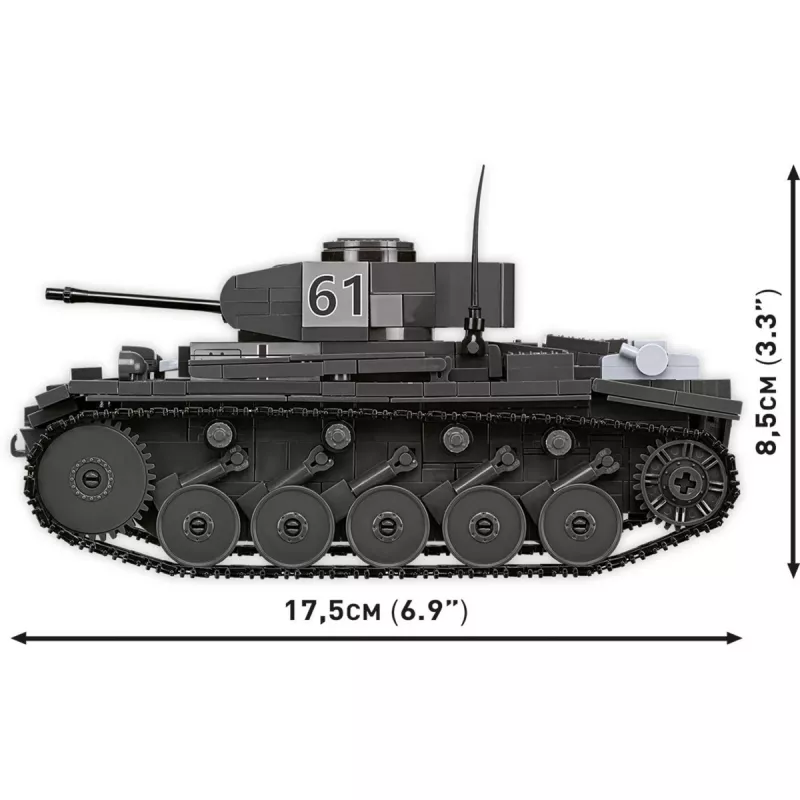 Building set Cobi Panzerkampfwagen II Ausf. F — 813 pieces, black, age 9+