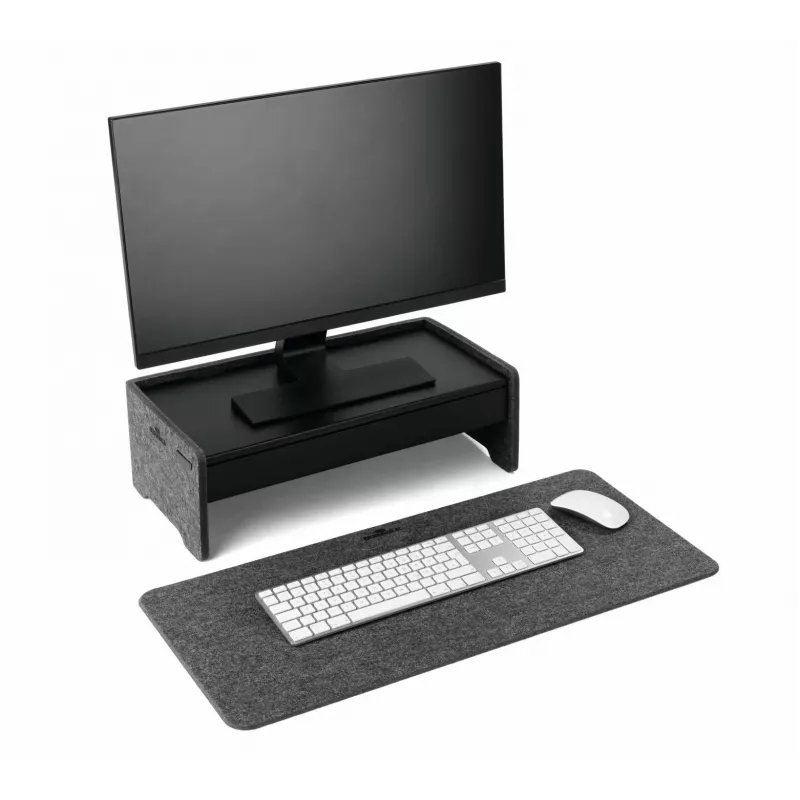 DURABLE Monitor Stand Drawer EFFECT Black Metal 468x221x53 mm