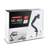 Monitor mount MACLEAN MC-860 desk mount for 27 inch (68.6 cm) screens, VESA 75x75–100x100, max load 8 kg, black