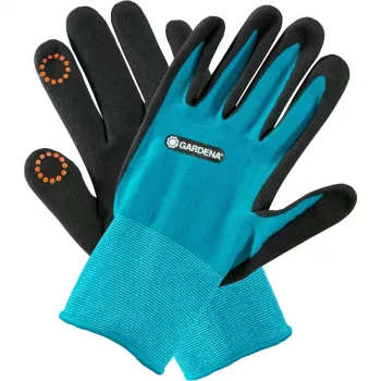 Gardena 11511-20 - gardening gloves - Black - Blue - M - SML - elastane - nitrile - Polyester - 42% Polyester - 55% nitrile - 3% elastane
