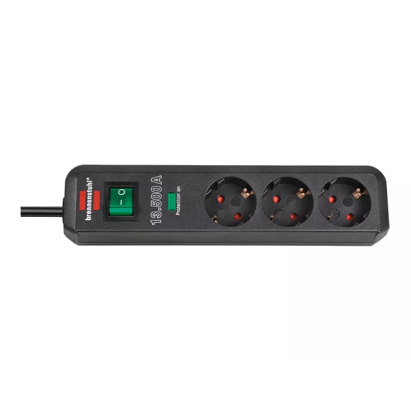 Brennenstuhl Eco-Line - Surge Protection - output connectors: 3 - Anthracite (1158810315)