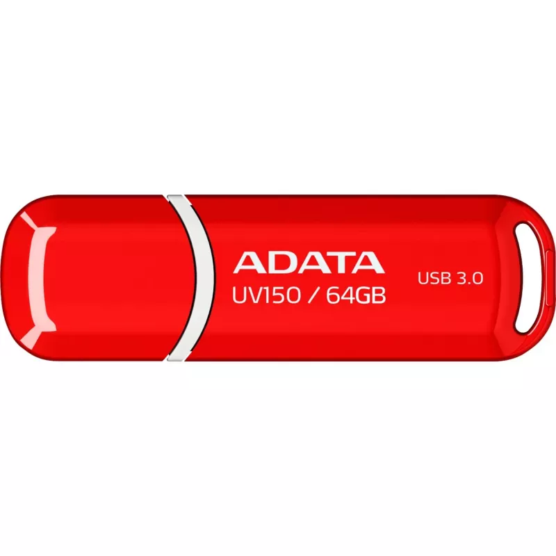 USB flash drive ADATA DashDrive UV150 64 GB, USB Type-A 3.2 Gen 1, red, cap design