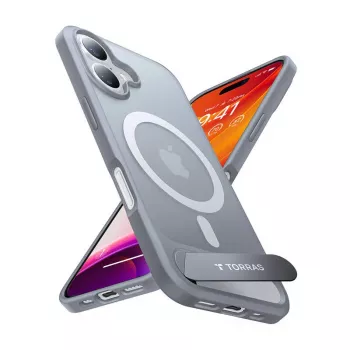 Case Torras Pstand Series for iPhone 16 Plus (Titanium gray)