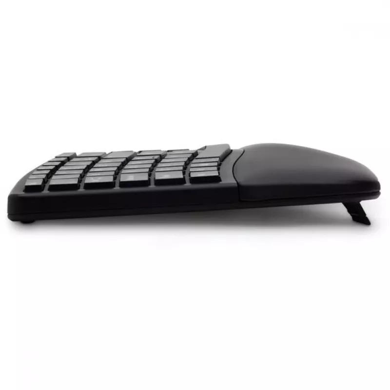Kensington ProFit Ergo Wireless Keyboard FR, Full-size (100%), Wired & Wireless, RF Wireless + USB, AZERTY, Black