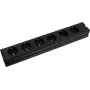 Power strip EUROLITE 30240080 — 6-socket, aluminum housing, black
