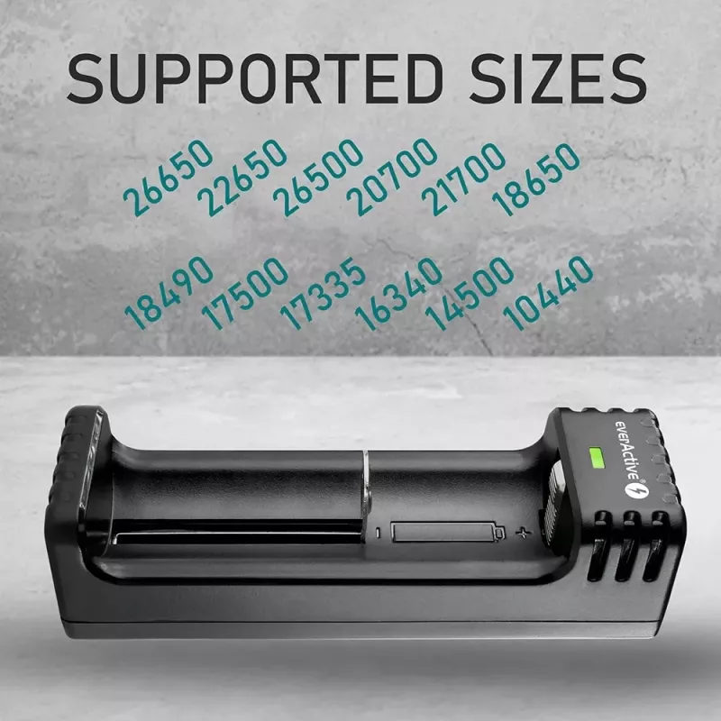 Battery charger everActive LC100C USB-C for Li‑Ion cells, USB-C input, model LC100C